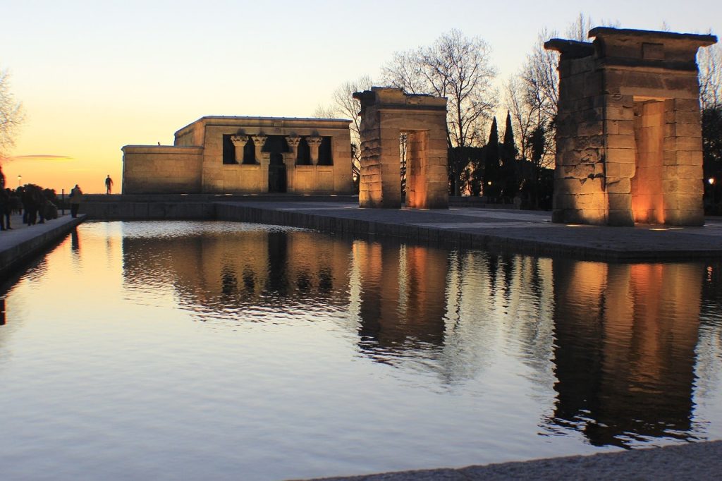 Templo de Debod is one of the best places to see in Madrid